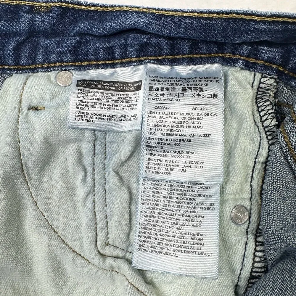 Levis 514 Jeans Mens 30x30 Blue‎ Denim Straight Measures 28x27 Casual Classic
